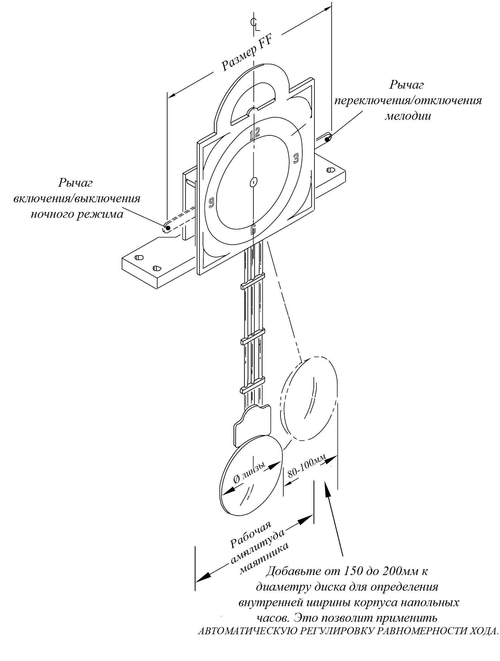 Регулировка маятника в настенных механических часах