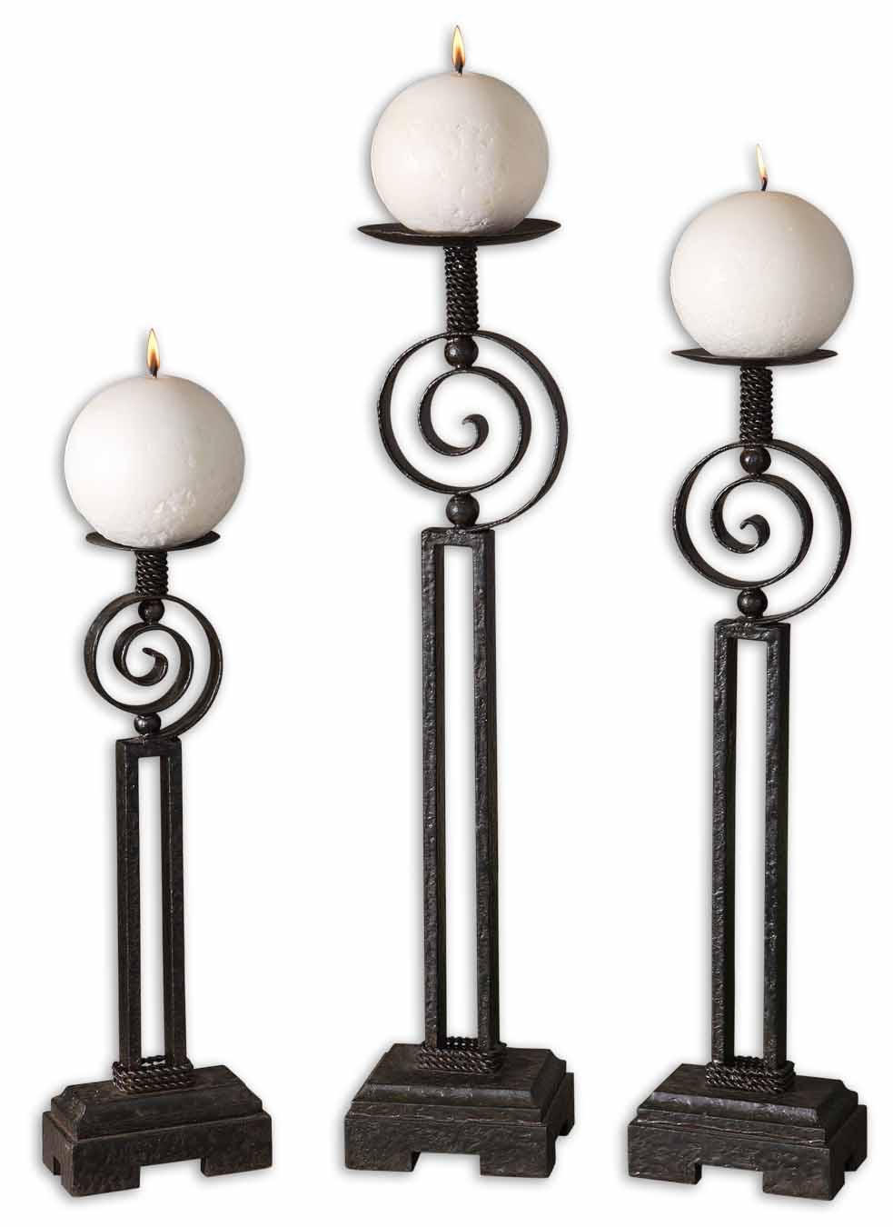 Uttermost 19392 Duff candleholders  s/3 - фото 1