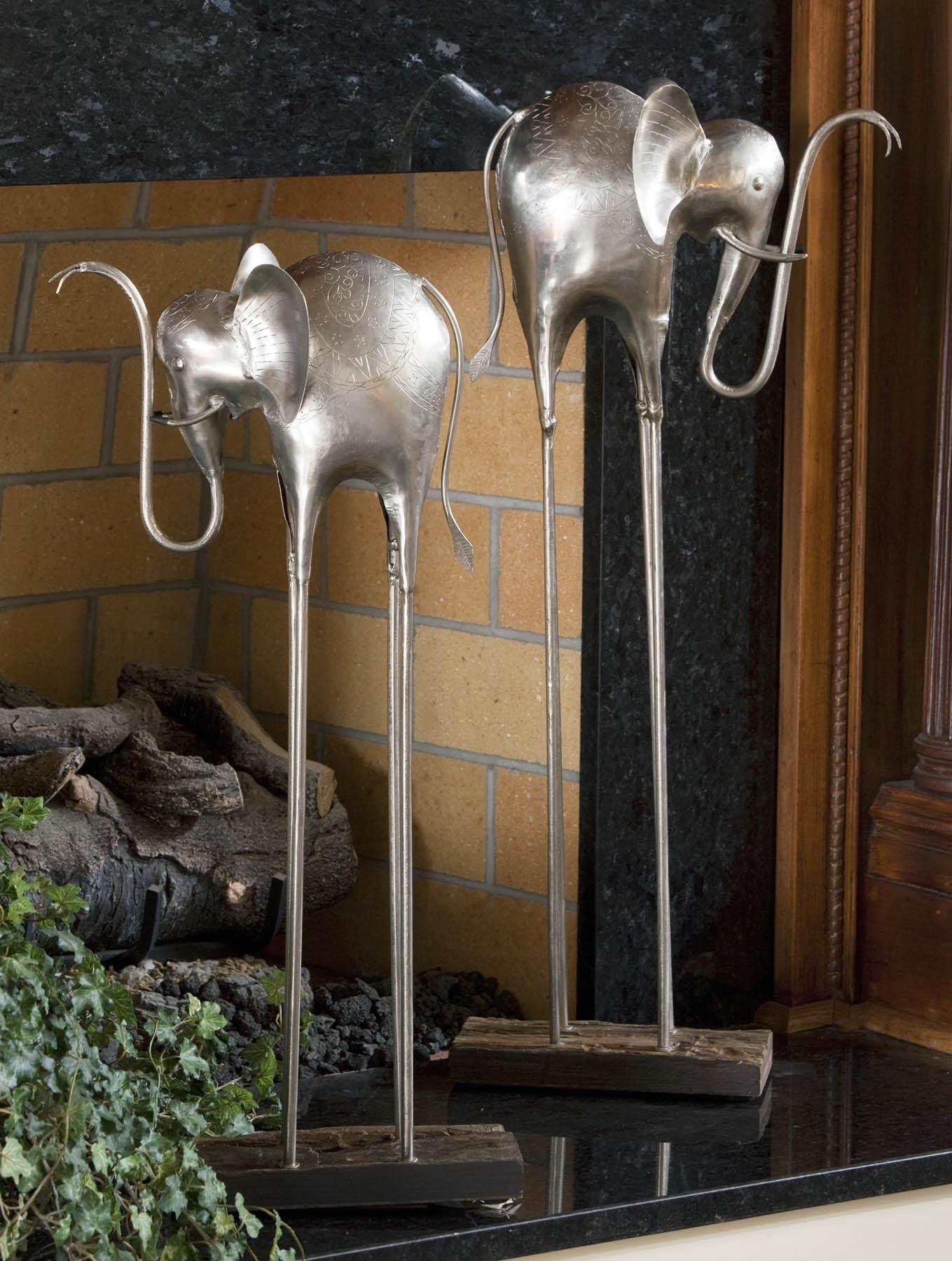 Uttermost 19408 Standing elephants sculpture set/2 - фото 2
