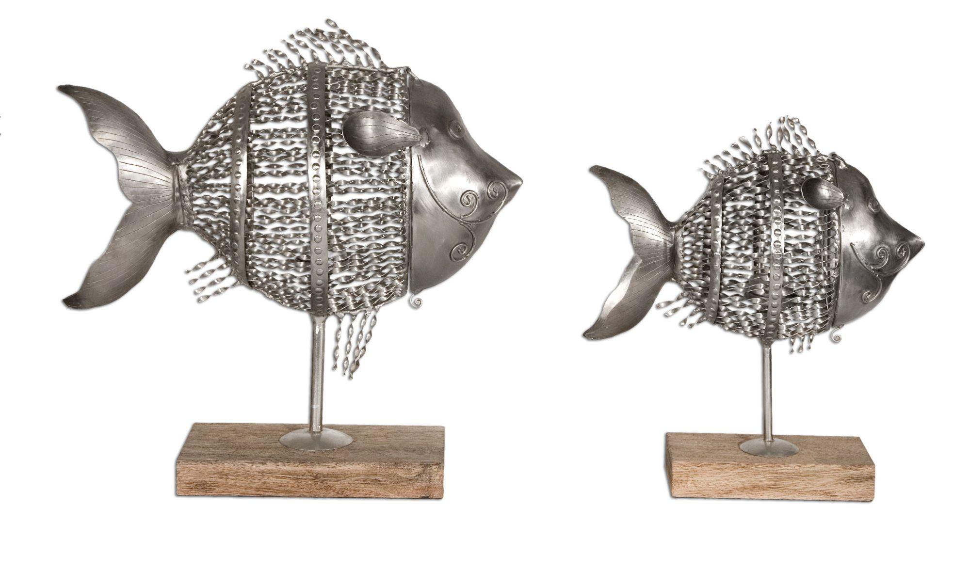 Uttermost 19571 Twisted iron fish sculpture s/2 - фото 1