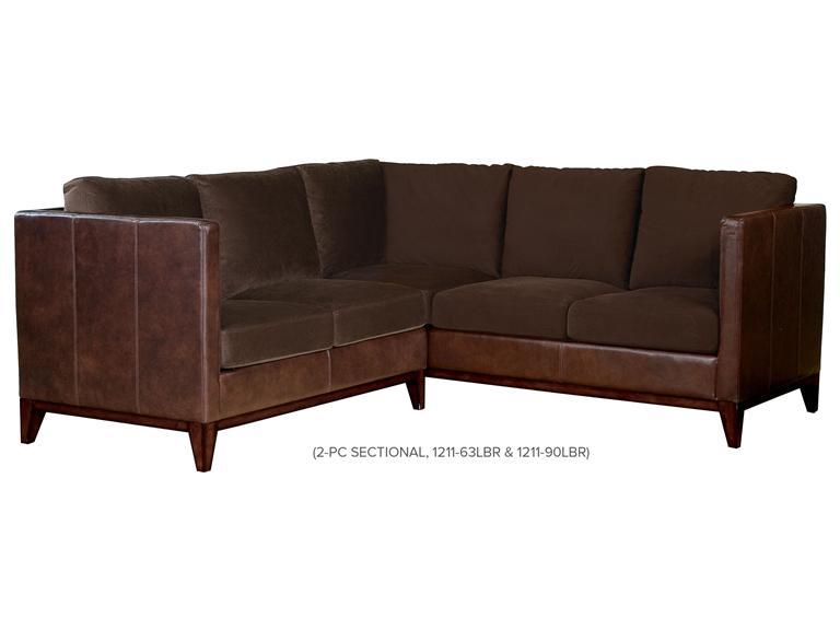 Howard Miller 1211-63LBR Courtney Leather Sectional, Left Arm Facing Loveseat - фото 1