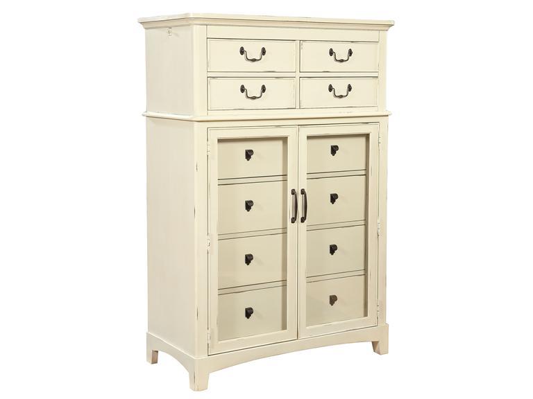 Howard Miller 940103CT Coconut- Drawer Chest With Glass Doors - фото 1