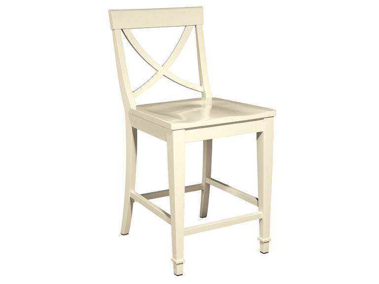 Howard Miller 942108MW - Moonbeam White X-Back Counter Stool - фото 1