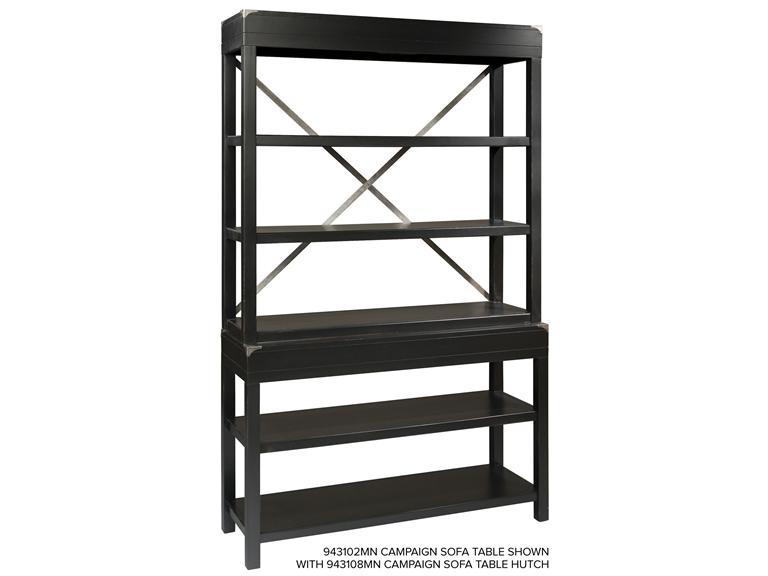 Howard Miller 943102MN - Midnight Black Campaign Sofa Table - фото 2