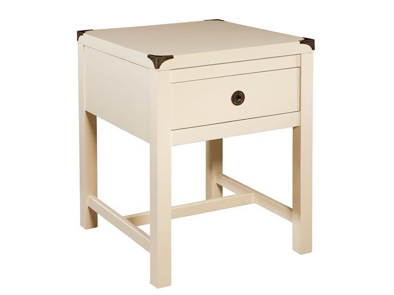 Howard Miller 943104MW - Moonbeam White Campaign End Table - фото 1