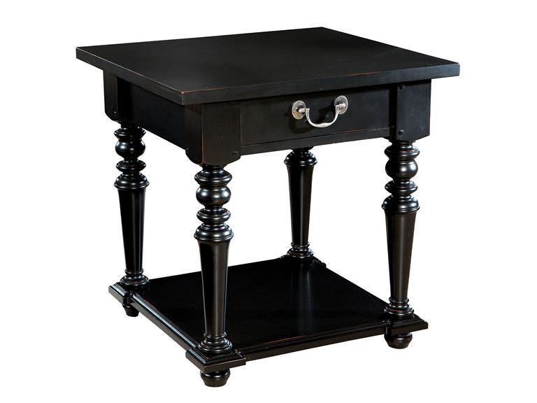 Howard Miller 943107MN - Midnight Black End Table - фото 1