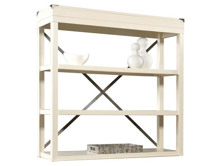 Howard Miller 943108MW - Moonbeam White Campaign Sofa Table Hutch - фото 1