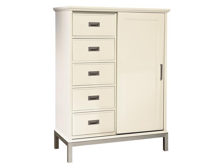 Howard Miller 951105MW - Moonbeam White Door Chest - фото 1