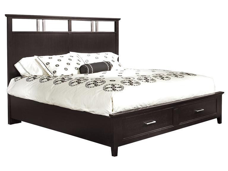 Howard Miller 951112BC / 951118BC Queen Metal Accent Bed with Storage Footboard - фото 1