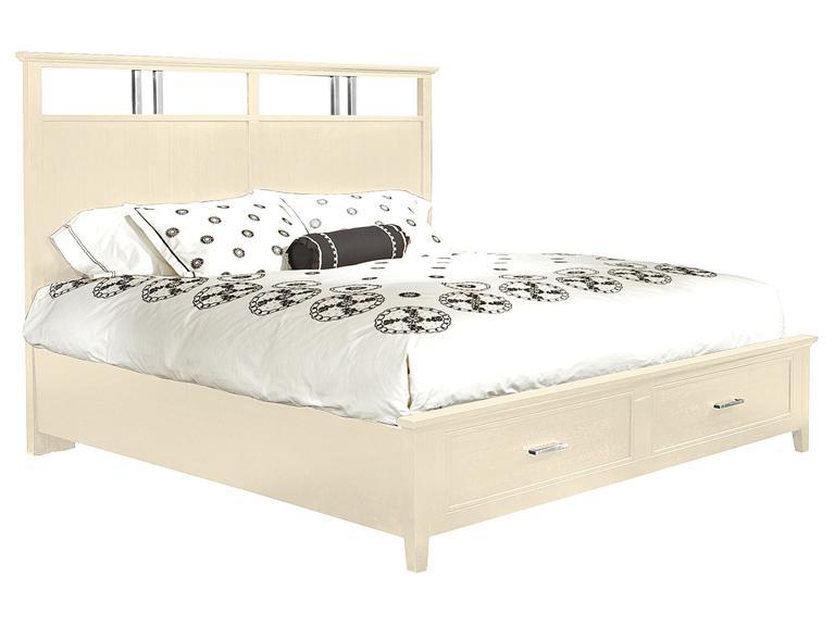 Howard Miller 951112MW / 951118MW Queen Metal Accent Bed with Storage Footboard - фото 1