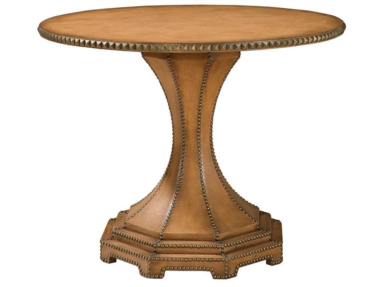 Howard Miller 953030NA Natural- Round Leather Entry Table - фото 1