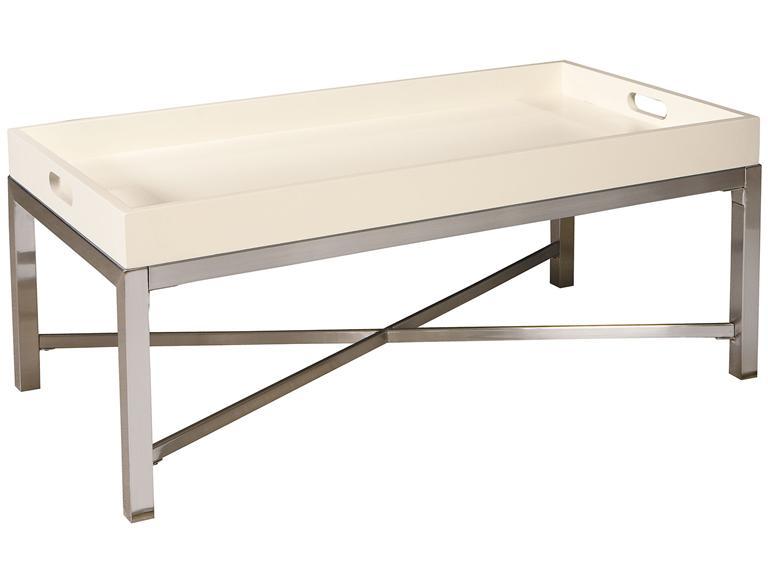 Howard Miller 953103MW - Moonbeam White Tray Top Table - фото 1