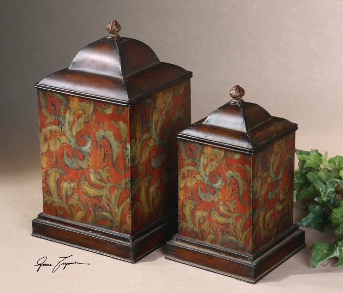 Uttermost 19166 Colorful Flowers, Canisters, S/2 - фото 1