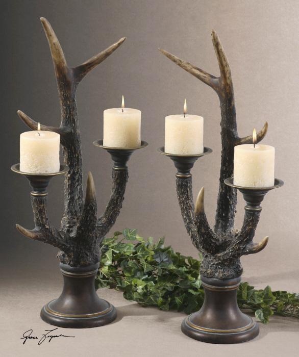 Uttermost 19204 Stag Horn, Candleholder, S/2 - фото 1