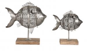 Uttermost 19571 Twisted iron fish sculpture s/2