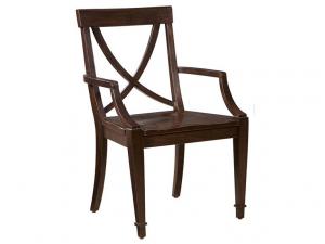 Howard Miller 942104EB - Earth Brown X-Back Arm Chair 