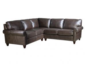 Howard Miller 1205-63LBR Maisey Leather Sectional, Left Arm Facing Loveseat