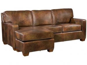 Howard Miller 1206-86LTN Bob Leather Chaise Sofa, Flip End