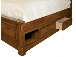 Howard Miller 940142CN Chestnut- Slat King & Queen Bed Storage