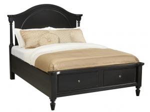 Howard Miller 941108MN / 941112MN Queen Arch Panel Bed with Storage Footboard