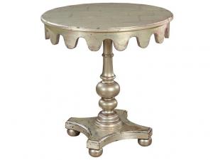 Howard Miller 943039SL Silver Leaf- Round Accent Table
