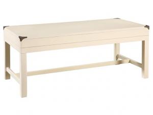 Howard Miller 943103MW - Moonbeam White Campaign Cocktail Table