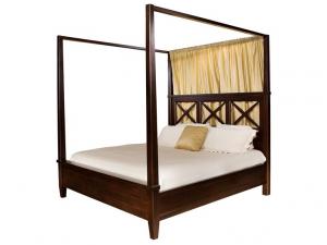 Howard Miller 950164CH Chocolate- Canopy Queen Bed