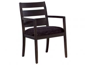 Howard Miller 952104BC - Black Crystal Slat- Back Arm Chair