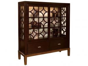 Howard Miller 953022CH Chocolate- Curio/Display Cabinet