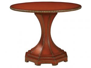 Howard Miller 953030SP Spice- Round Leather Entry Table