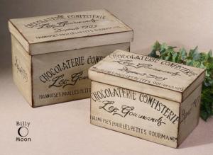 Uttermost 19300 Chocolaterie, Boxes, S/2