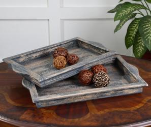Uttermost 19781 Bleu, Trays, S/2