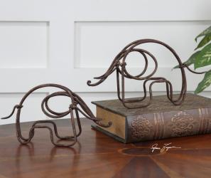 Uttermost 19785 Metal Elephants, S/2