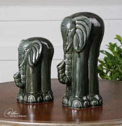 Uttermost 19809 Green Elephants, S/2