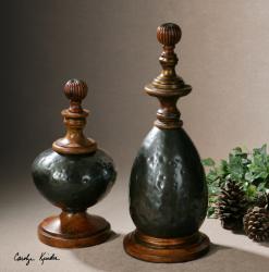 Uttermost 19860 Javini, Finials, S/2