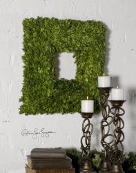 Uttermost 60109 Preserved Boxwood, Square Wreath